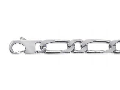 Bracelet maille Alternée 1/1, 5 mm, 21 cm, Argent 925 rhodié - Image Standard - 2
