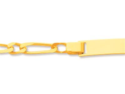 Identité bébé maille Alternée 1/1, 14 cm, Or jaune 18k - Image Standard - 2