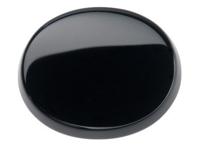 Onyx plat, cabochon ovale 10 x 8 mm
