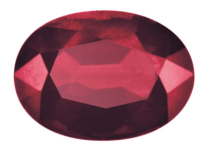 Rubis ovale, 5 x 4 mm