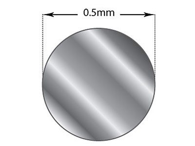 Fil rond Argent fin recuit 0,50 mm, longueur de 3 mètres - Image Standard - 2