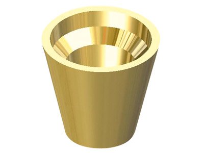 Douille conique pour pierre ronde de 5,50 mm, Or jaune 9k - Image Standard - 2