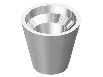 Douille conique pour pierre ronde de 6 mm, Or gris 18k Pd 10 - Image Standard - 2