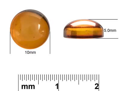 Ambre naturel, cabochon rond 10 mm - Image Standard - 4