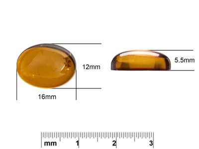 Ambre naturel, cabochon ovale 16 x 12 mm - Image Standard - 4