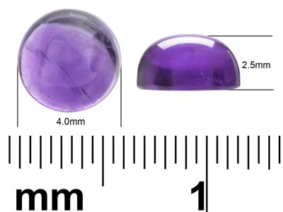 Amethyste, cabochon rond, 5 mm - Image Standard - 4