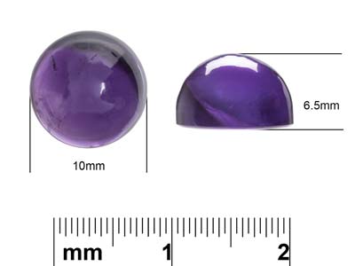 Amethyste, cabochon rond, 10 mm - Image Standard - 4