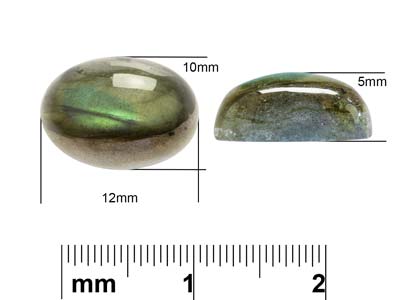 Labradorite, cabochon ovale 12 x 10 mm - Image Standard - 4