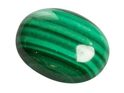 Malachite, cabochon ovale 10 x 8 mm
