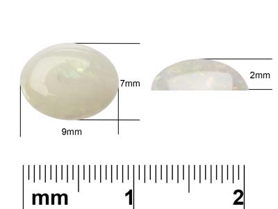 Opale, cabochon ovale 9 x 7 mm - Image Standard - 3