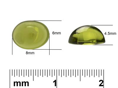 Peridot, cabochon ovale 8 x 6 mm - Image Standard - 4