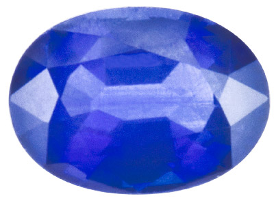 Saphir ovale, 4 x 3 mm