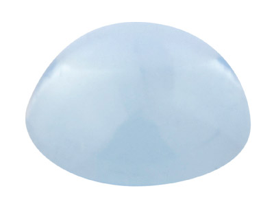 Topaze bleu ciel traitée, cabochon rond 5 mm