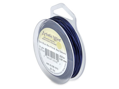 Fil Cuivre bleu 0,81 mm, Artistic Wire de Beadalon, bobine de 13,70 mètres