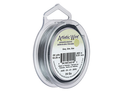 Fil Cuivre gris 0,51 mm, Artistic Wire de Beadalon, bobine de 18,20 mètres