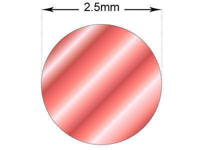Fil rond Cuivre recuit 2,50 mm, couronne de 3 mètres - Image Standard - 2