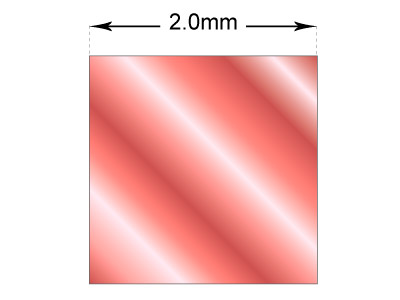 Fil carré Cuivre recuit  2,00 mm, couronne de 3 mètres - Image Standard - 2