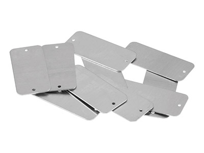 Ebauche Aluminium, Connecteur Plaque Rectangle 41 x 21 mm, ImpressArt, sachet de 9 - Image Standard - 2