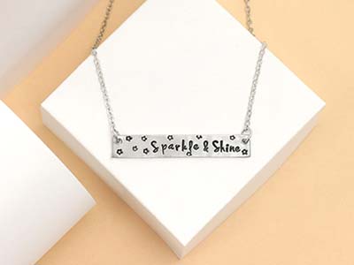 Ebauche Aluminium, Plaque rectangle percéee 2 trous, 38 x 6 mm, ImpressArt, sachet de 15 - Image Standard - 2