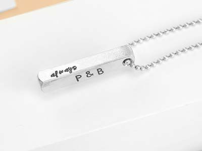 Ebauche Aluminium, Barre rectangle 3D percéee 1 trou, 38 x 6 x 6 mm, ImpressArt, sachet de 4 - Image Standard - 2