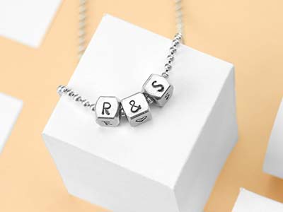 Ebauche Aluminium, Cube percé 1 trou, 6 mm, ImpressArt, sachet de 7 - Image Standard - 3