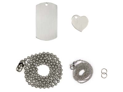 Kit ImpressArt Collier avec Plaques Identité et Coeur en aluminium - Image Standard - 2