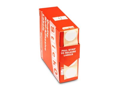 Etiquettes adhésives rondes blanches, 19 mm, boîte de 1000 - Image Standard - 2
