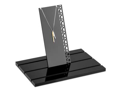 Base Présentoir à colliers petit modèle, Acrylique noir brillant - Image Standard - 3