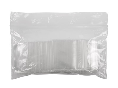 Sachet à zip, 38 x 38 mm, Plastique transparent, sachet de 100 - Image Standard - 2