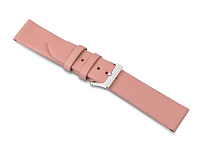 Bracelet montre en cuir de veau Rose, 18 mm