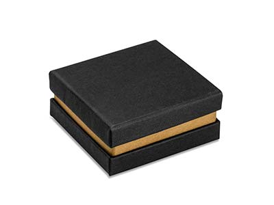 Boîte universelle petit modèle, Carton noir avec bande métallique or - Image Standard - 2