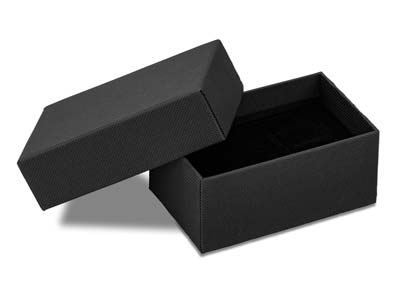 Boîte pour boutons de manchette, Carton noir mat