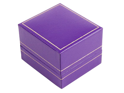 Ecrin pour bague, Similicuir violet - Image Standard - 3