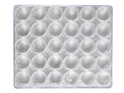 Rangement pour perles, 30 mini pots ronds dans boîte transparente - Image Standard - 3