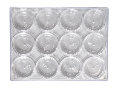 Rangement pour perles, 12 pots ronds dans boîte transparente - Image Standard - 3