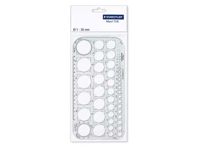 Gabarit pour conception et dessin de Cercles de 1 à 36 mm, Staedtler - Image Standard - 2