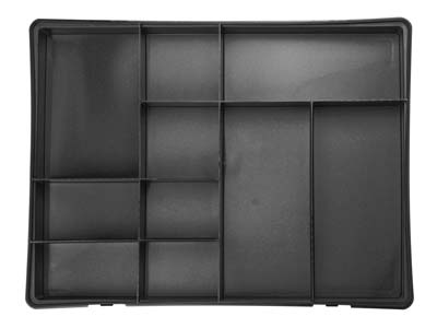 Organiseur grand modèle 10 compartiment, 38 x 30 x 5 cm, Polypropylène noir, Wham - Image Standard - 3