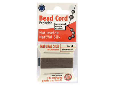 Fil de Soie naturelle Griffin n° 4, Gris 0,60 mm, 2 mètres - Image Standard - 2