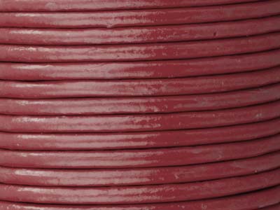 Cordon de cuir Rouge 2 mm, 3 mètres - Image Standard - 2