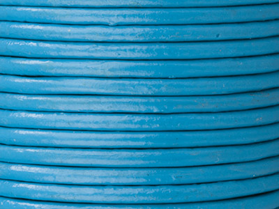 Cordon cuir bleu 2 mm, 3 x 1 mètre - Image Standard - 2