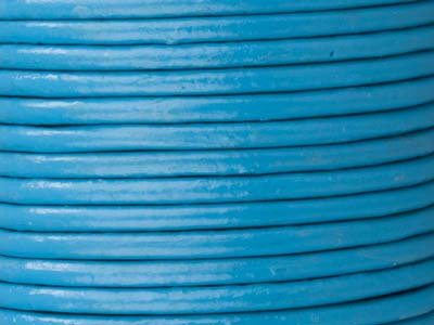 Cordon cuir bleu 2 mm, 3 x 1 mètre - Image Standard - 2