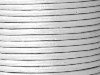 Cordon de cuir Blanc 2 mm, 3 mètres - Image Standard - 2