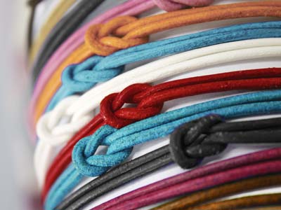 Cordon de cuir Blanc 2 mm, 3 mètres - Image Standard - 3