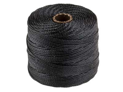 Cordon S-Lon Bead Cord Beadsmith Noir 0,50 mm, 70 mètres