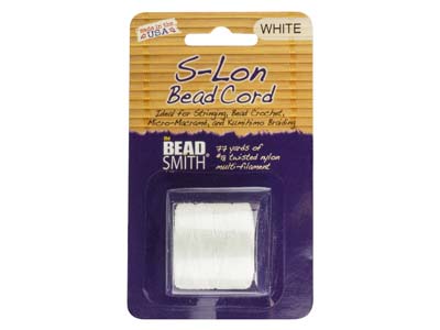 Cordon S-Lon Bead Cord Beadsmith Blanc 0,50 mm, 70 mètres - Image Standard - 2