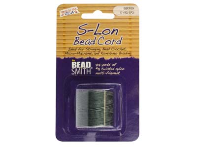 Cordon S-Lon Bead Cord Beadsmith Vert 0,50 mm, 70 mètres - Image Standard - 2