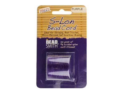 Cordon S-Lon Bead Cord Beadsmith Violet 0,50 mm, 70 mètres - Image Standard - 2