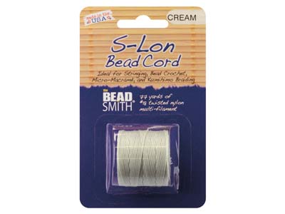 Cordon S-Lon Bead Cord Beadsmith Crème 0,50 mm, 70 mètres - Image Standard - 2