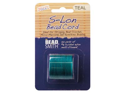 Cordon S-Lon Bead Cord Beadsmith Bleu canard 0,50 mm, 70 mètres - Image Standard - 2