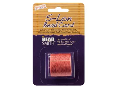 Cordon S-Lon Bead Cord Beadsmith Corail 0,50 mm, 70 mètres - Image Standard - 2